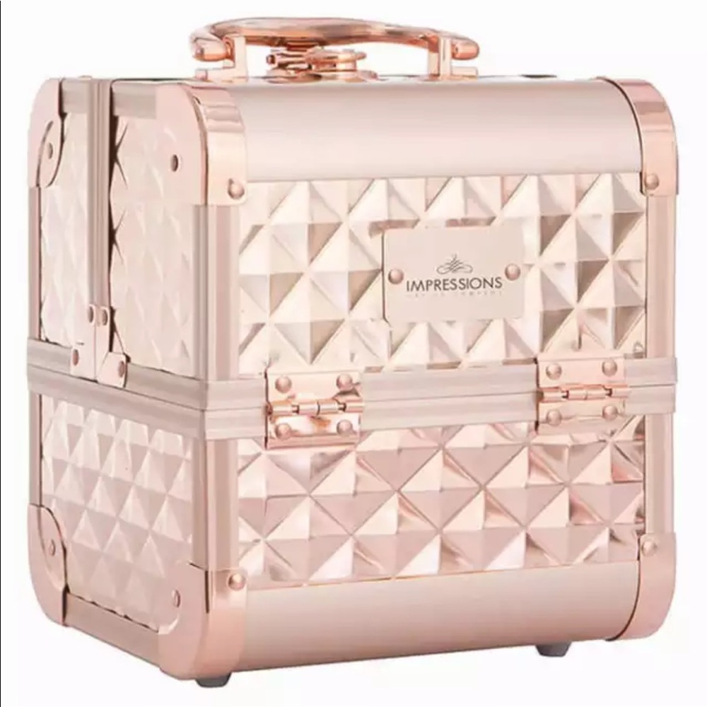 IMPRESSIONS Slaycube Makeup Travel Case Rose Gold